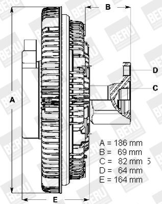 BERU LK066 Kupplung, Kühlerlüfter für MERCEDES-BENZ UNIMOG LKW in Original Qualität