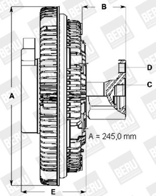 BERU LK086 Kupplung, Kühlerlüfter für MERCEDES-BENZ ACTROS MP2 / MP3 LKW in Original Qualität
