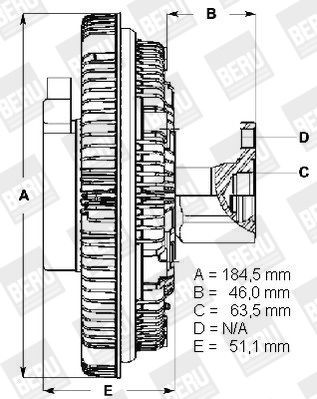 BERU LK095 Kupplung, Kühlerlüfter für MERCEDES-BENZ UNIMOG LKW in Original Qualität