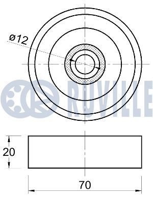 Idler pulley RUVILLE - 56724