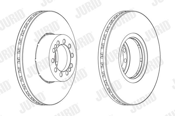 JURID 569115J Bremsscheibe für RENAULT TRUCKS D-Serie LKW in Original Qualität