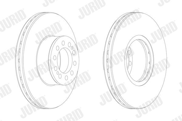 JURID 335x34mm, 10x122, Vented, Oiled Ø: 335mm, Num. of holes: 10, Brake Disc Thickness: 34mm Brake rotor 569134J buy