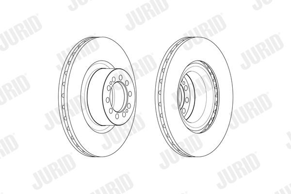 JURID 290x26mm, 10, 12, Vented, Oiled Ø: 290mm, Num. of holes: 10, Brake Disc Thickness: 26mm Brake rotor 569252J buy