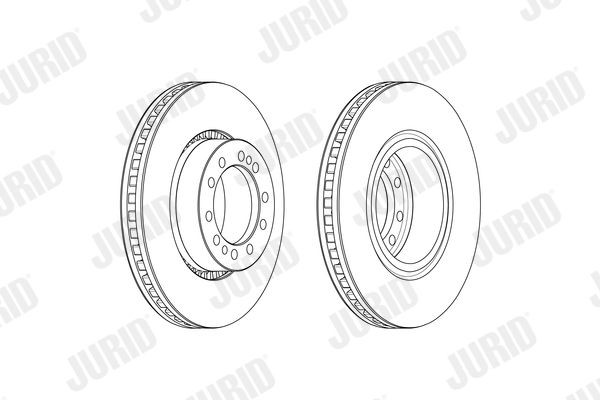 JURID 569256J Bremsscheibe für RENAULT TRUCKS D-Serie LKW in Original Qualität