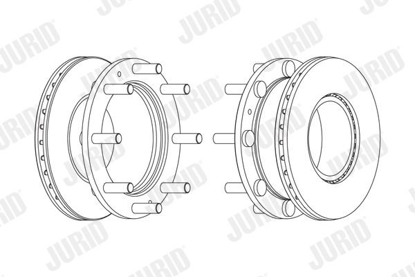 JURID 569264J Bremsscheibe für IVECO EuroCargo IV LKW in Original Qualität