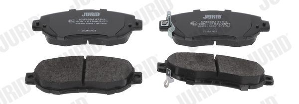 21490 JURID with acoustic wear warning, without accessories Height 1: 63,8mm, Height: 63,8mm, Width: 144mm, Thickness: 17,4mm Brake pads 572380J buy