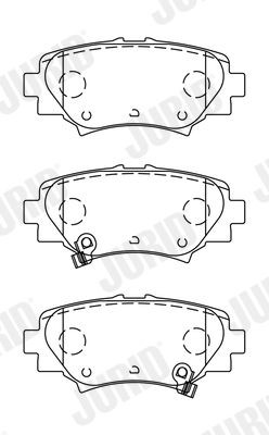 JURID 573614J Brake pad set with acoustic wear warning, without accessories