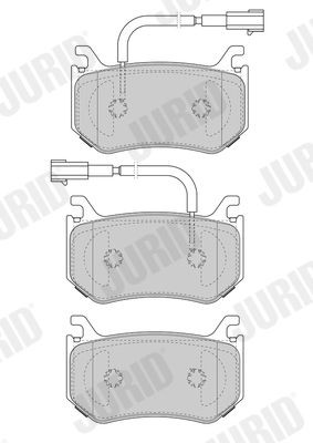 22028 JURID incl. wear warning contact Height 1: 71mm, Height: 71mm, Width: 115mm, Thickness: 16mm Brake pads 573664J buy