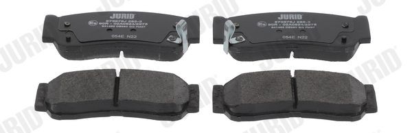 23931 JURID with acoustic wear warning, without accessories Height 1: 48,5mm, Height: 48,5mm, Width: 118,6mm, Thickness: 16,1mm Brake pads 573676J buy