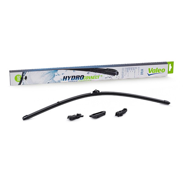 VALEO HYDROCONNECT 578511 Wiper blade 600 mm Front, Beam, for left-hand drive vehicles, 24 Inch , Hook fixing, Top Lock, Pin Fixing