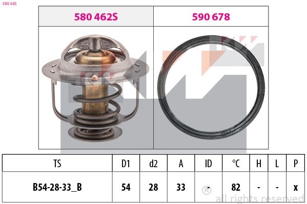 KW 580 645 Kühlwasserthermostat für NISSAN ECO-T LKW in Original Qualität