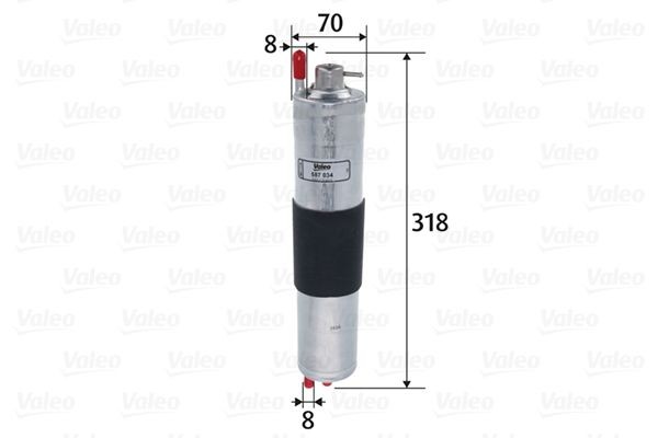 VALEO In-Line Filter Height: 318mm Inline fuel filter 587034 buy