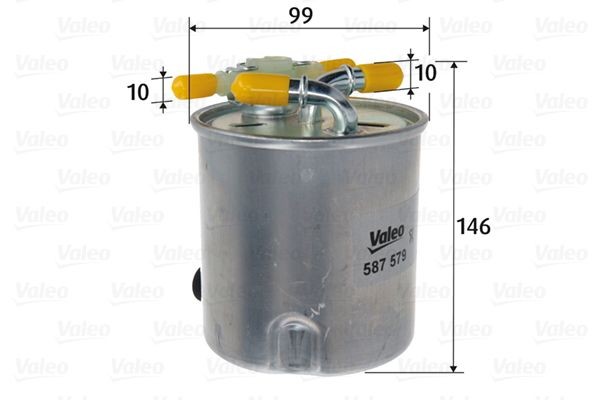 VALEO 587579 Fuel filter In-Line Filter, 10mm, 10mm