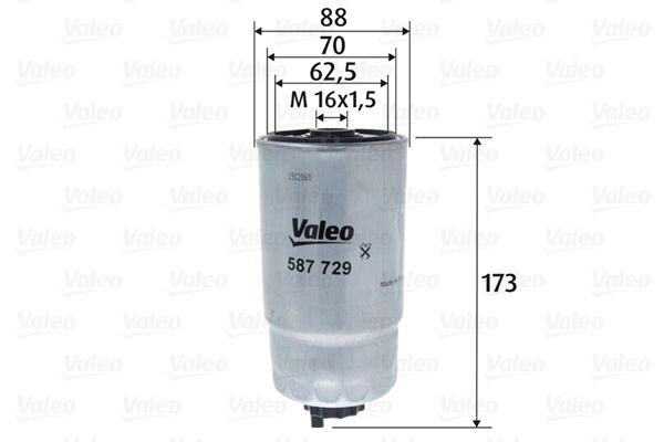 VALEO 587729 Fuel filter 77 362 338