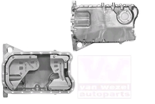 VAN WEZEL 5888079 Oil sump without gasket/seal, with oil drain plug, without bore for oil level sensor