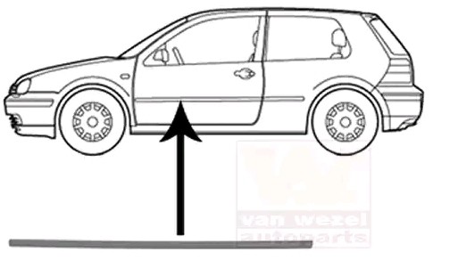 Volkswagen GOLF Door molding 9962948 VAN WEZEL 5888407 online buy