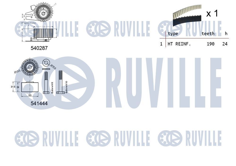 RUVILLE 58940 Deflection / Guide Pulley, v-ribbed belt 472 202 0619