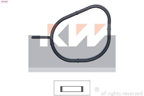 FACET 7.9697 KW 590697 Gasket, thermostat 1 11 29 76