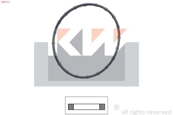 Coolant circuit seals KW Made in Italy - OE Equivalent - 590 717