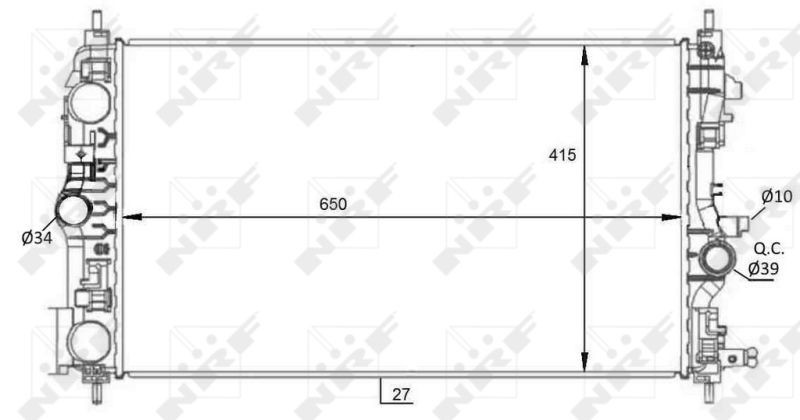 NRF 59076 Radiator OPEL INSIGNIA 2014 price