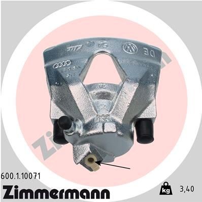 Calipers ZIMMERMANN Front Axle Left - 600.1.10071