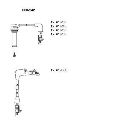 BREMI 600/242 Ignition Cable Kit 8BG9-18140