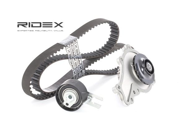 Comprar y reemplazar Bomba de agua + kit correa distribución RIDEX 3096W0009