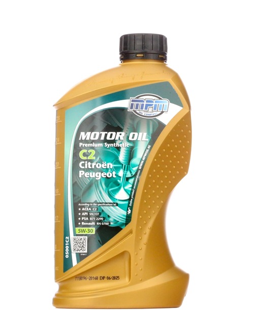 Engine Oil MPM PREMIUM SYNTHETIC, C2 CITROËN / PEUGEOT 05001C2 5W30