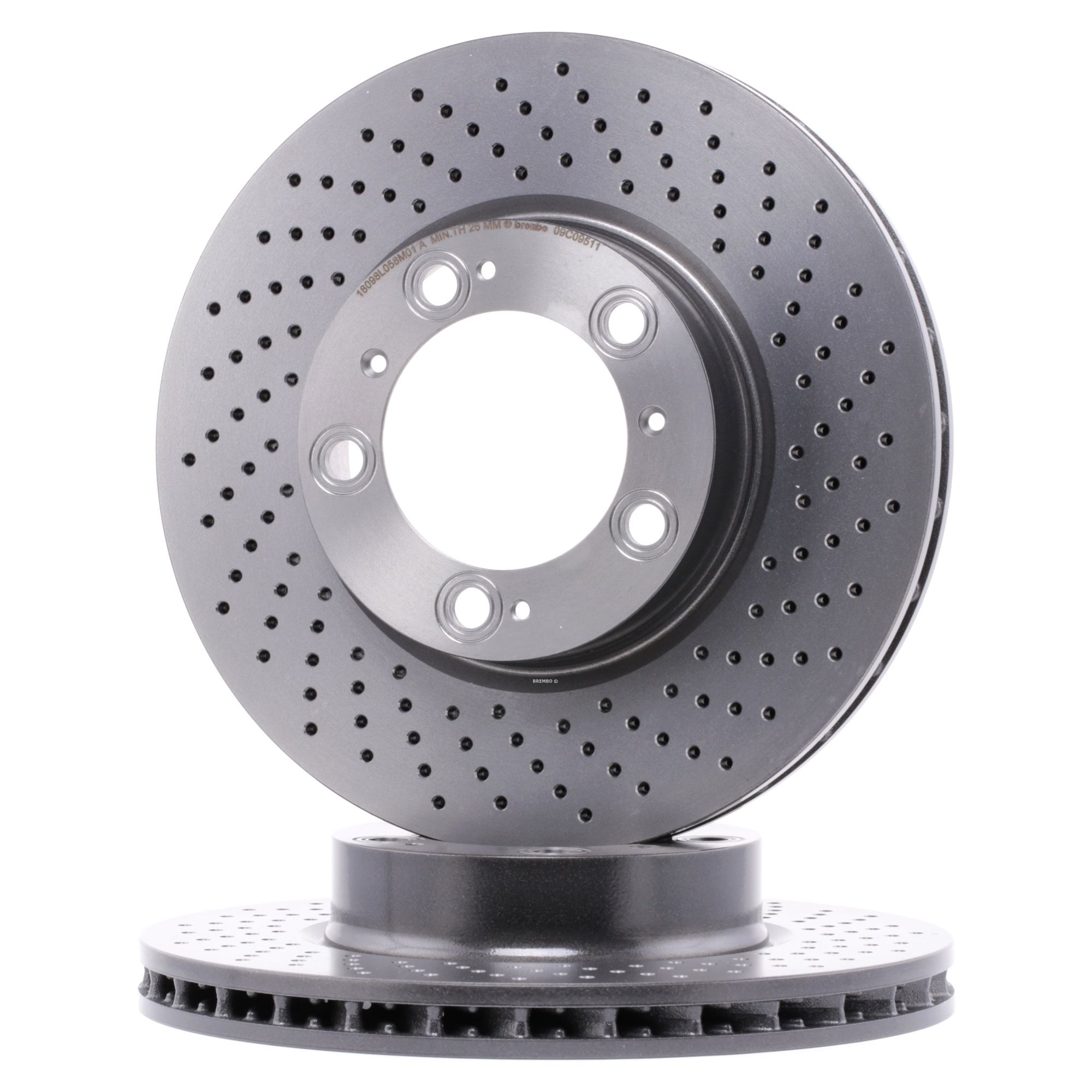 Brake Disc BREMBO COATED DISC LINE 09.C095.11 Perforated / Vented