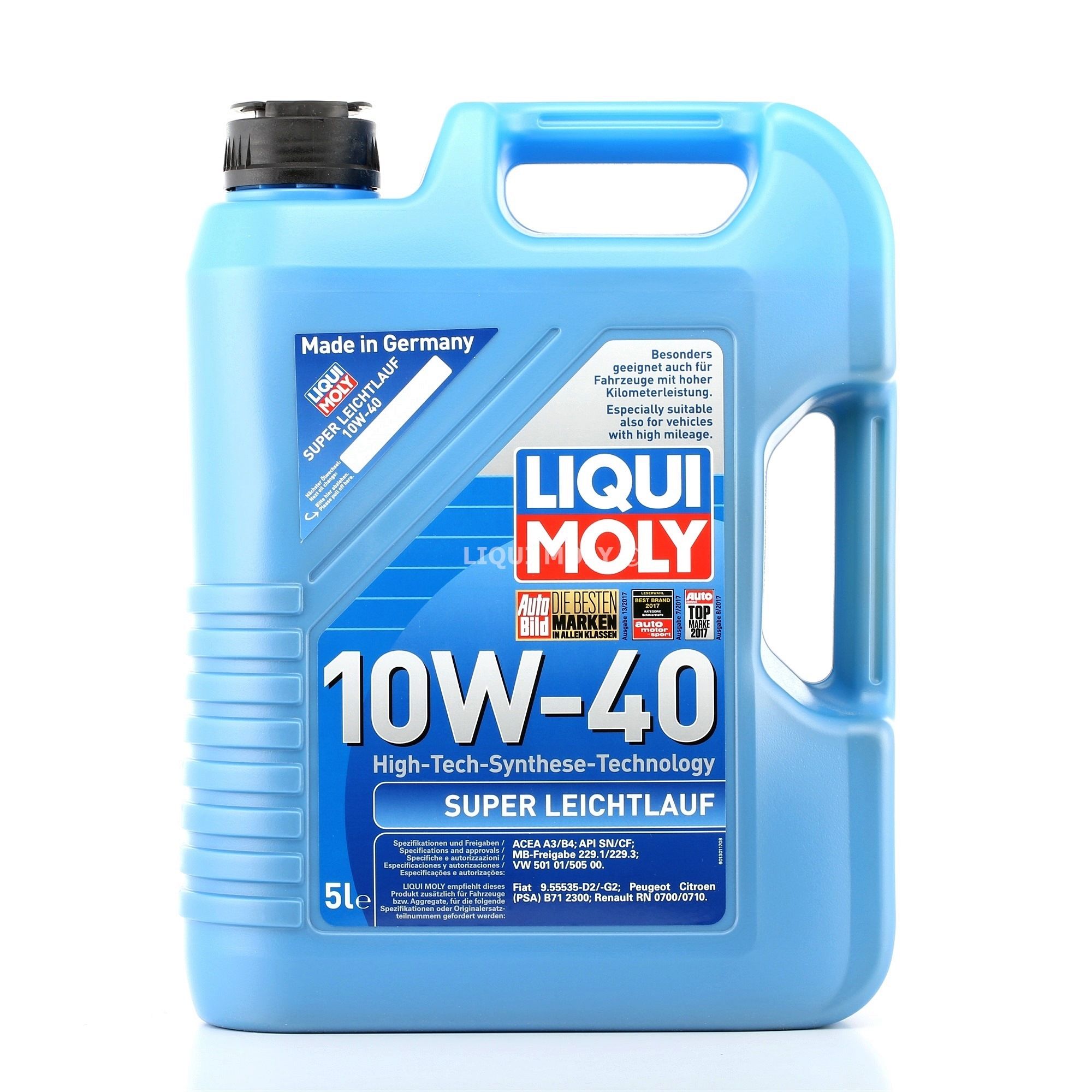 9505 LIQUI MOLY Leichtlauf, Super Motorolie 10W-40, 5L, Deels synthetische olie Nu kopen!