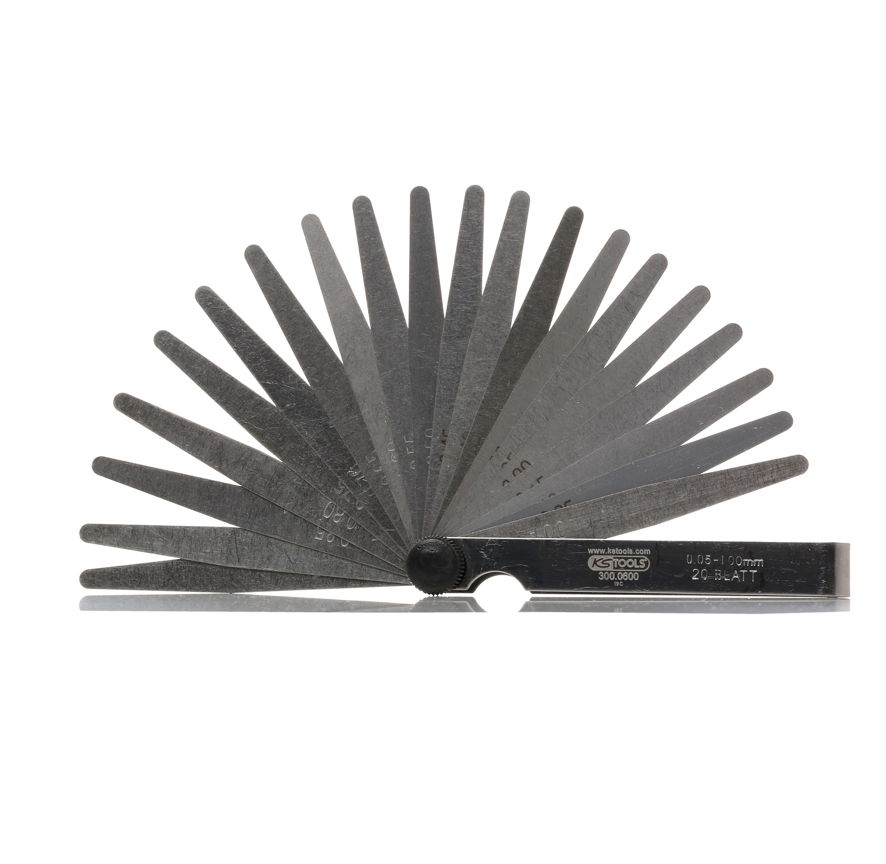 300.0600 KS TOOLS Messbereich von: 0,05mm, Messbereich bis: 1mm, Anzahl der Blätter: 20mm Fühlerlehre 300.0600 kaufen