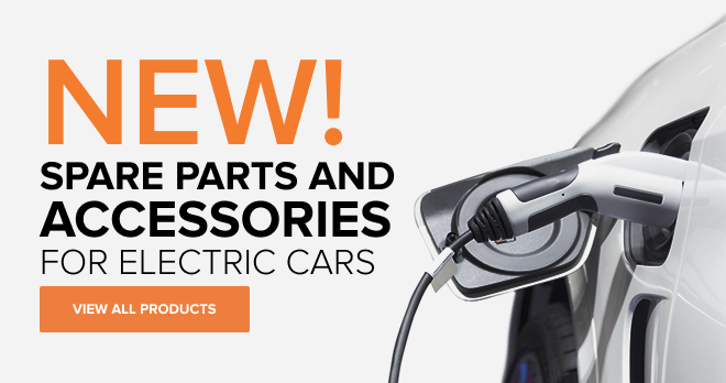New: Spare parts and accessories for electric cars - View all products!