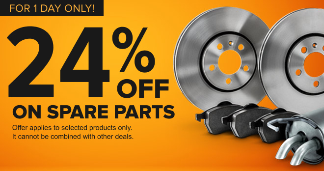 Save 24% on spare parts