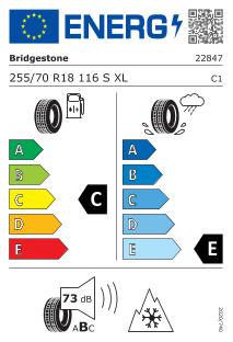 255/70 R18 TL 116S AT001 XL BSW