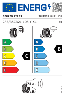 285/35 ZR21 TL 105Y SUMMER UHP 1 G3 XL