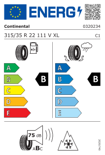 315/35 R22 TL 111V WINTERCONTACT 8 S XL FR EVc BS W M+S 3PMSF
