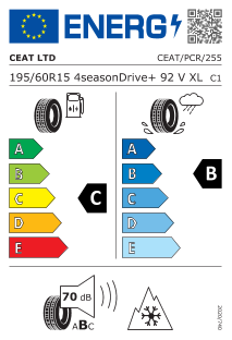 195/60 R15 TL 92V 4 SEASONDRIVE XL + M+S 3PMSF