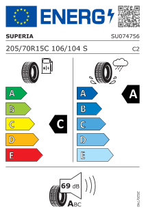 SUPERIA 205/70SR15 ECOBLUE VAN2