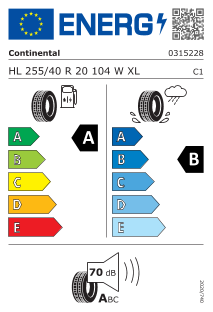 HL255/40 R20 104W XL EVc, MO, com bordo da jante saliente