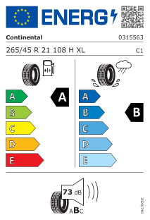 265/45 R21 108H XL AO1, EVc, com bordo da jante saliente