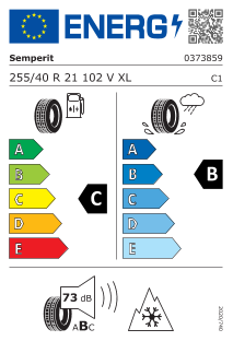 255/40 R21 102V XL EVc, com bordo da jante saliente