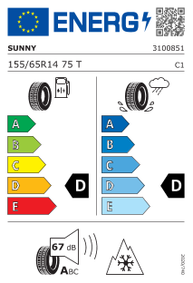 155/65TR14 SUNNY TL NC501 ALL SEASON (NEU) 75T