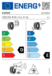 255/55-19XL Kumho AT52 111H 3PMSF