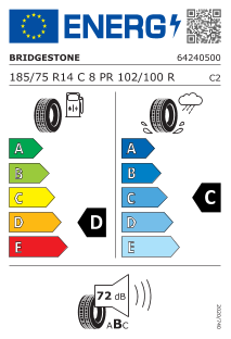 185/75 R14C 102/100R 8PR