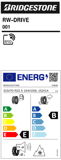 315/70 R22.5 154/150L doppia indentificazione 152/148M