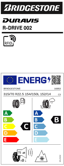 315/70 R22.5 154/150L doppia indentificazione 152/148M