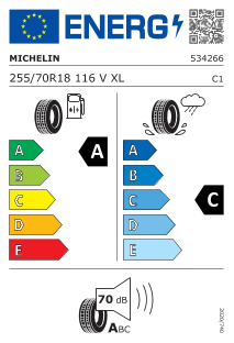 255/70-18XL Michelin Latitude Tour HP LR 116V OE: Land Rover Defender