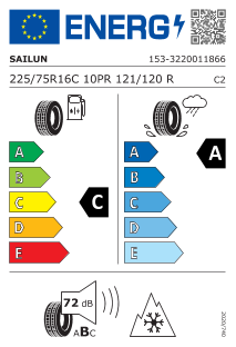 225/75 R16 TL 121/119R COMMERCIO 4SEASONS SL4S C 10PR BSW M+S 3PMSF