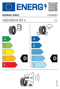 185/55 R16 83V 4PR