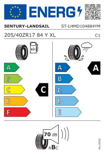 205/40 ZR17 TL 84Y SENTURY/LS QIRIN 990 XL